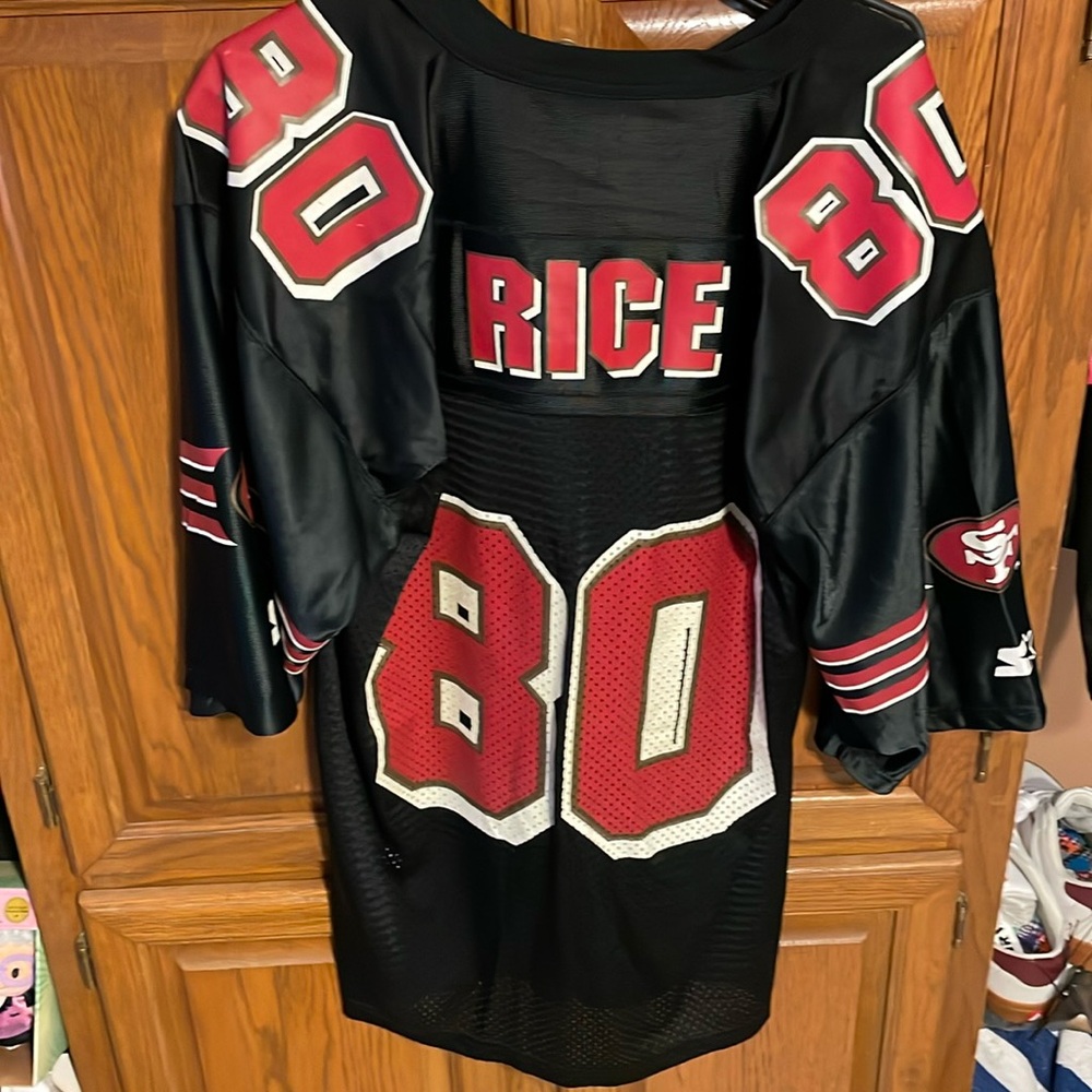 Jerry rice black starter football jersey size 48